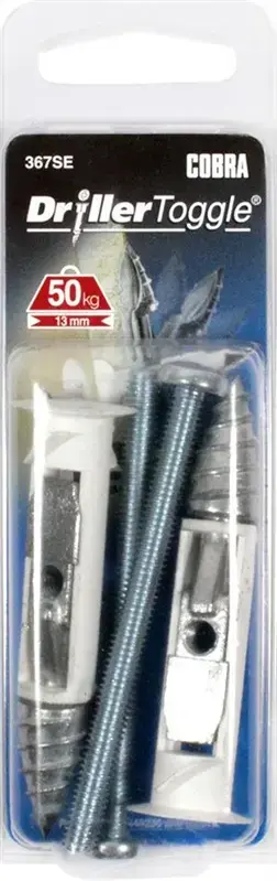 Cobra Drywall Driller 13x70mm Anchor, 2 Pieces Photo 2