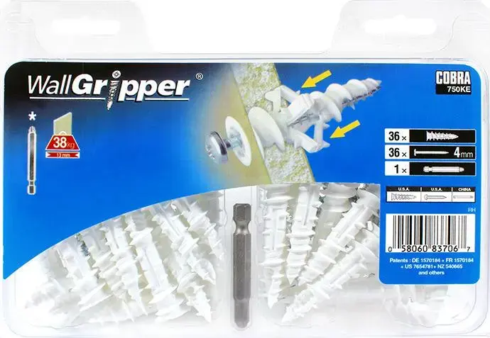 Дюбель для гипсокартона Cobra Drywall Gripper 4x54 Photo 2