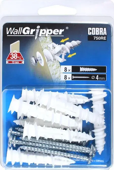 Дюбель Cobra Anchor Drywall Gripper 4x54, 8 шт. Photo 2