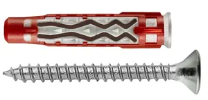 Нейлоновый дюбель Elematic Bluefix с шурупом 6x35 мм, 100 штук