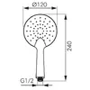 Ferro Phila S175BL Shower Head 120 mm Photo 2
