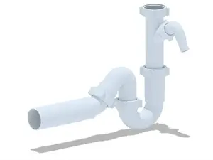 ANI PLAST DY1025EU Washbasin Siphon 1 1/2 inch x 40 mm with 50 mm Branch