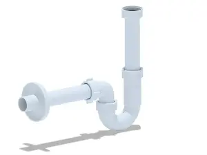 ANI PLAST DB1023EU U-Shaped Washbasin Siphon 1 1/4 inch x 32 mm