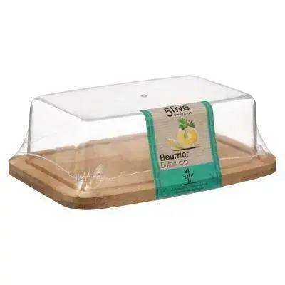 FIVE S SMART Bamboo Butter Dish Photo 2