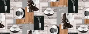 SANEM Oilcloth Tablecloth, 100x140 cm, Brown/Various Colours