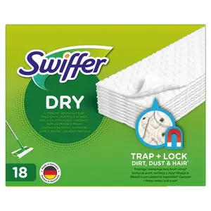 Swiffer Dry Sweeper Refill Cloths, 18 Pieces