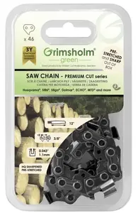 Grimsholm Premium Saw Chain 3/8" 1.1mm 46 Drive Links
