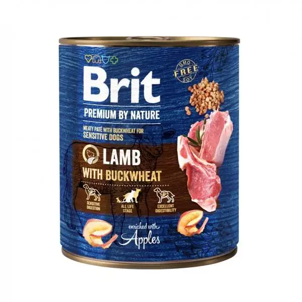 Влажный корм для собак Brit Premium Ягненок с гречкой Photo 2