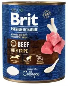Консервированный корм для собак Brit Premium Говядина с рубцом 800г