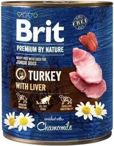 Консервированный корм для собак Brit Premium с печенью 800 г