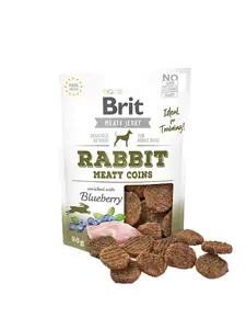 Лакомство для собак Brit Jerky Rabbit Protein Bar Coins 80 г