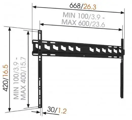 Vogel's MA4000 Fixed TV Wall Mount 40-80 inch Photo 3