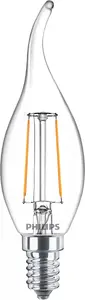Philips Kvēldiega LED sveces formas spuldze BA35 E14 2W 250 lm 2700K Silti balta gaisma
