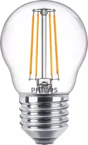 Philips Filament Candle LED Bulb P45 E27 4.3W 470lm 2700K Warm White