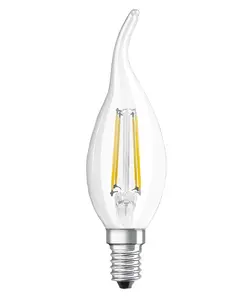 OSRAM LEDSCLBA40 LED kvēldiega sveces formas spuldze, 4W, 2700K, E14 cokols, 230V