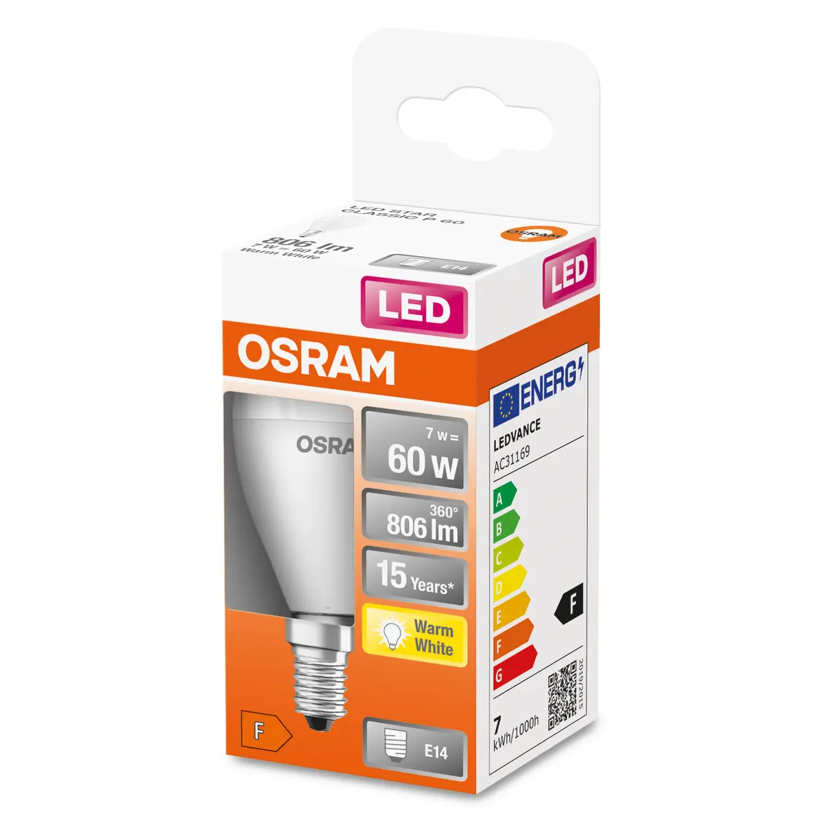 Светодиодная лампа Osram STAR 7 Вт E14 2700K Photo 4