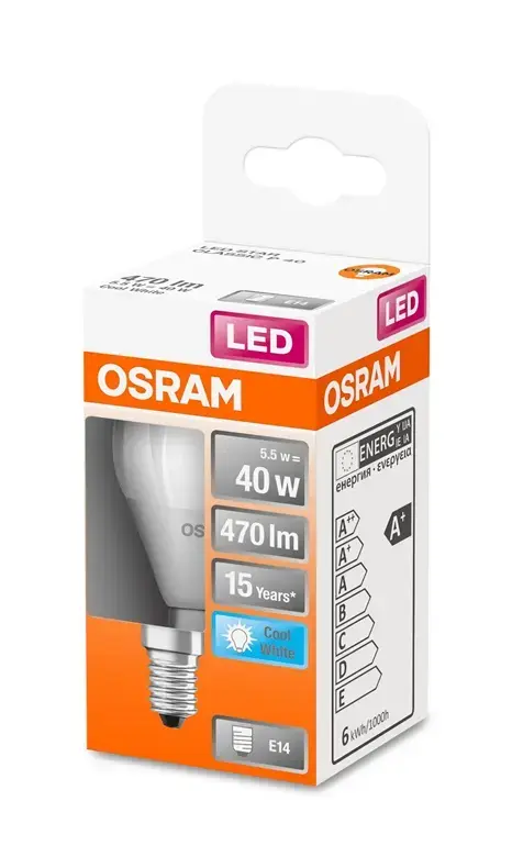 Osram LED P45 spuldze E14 4.9W 470lm Photo 2