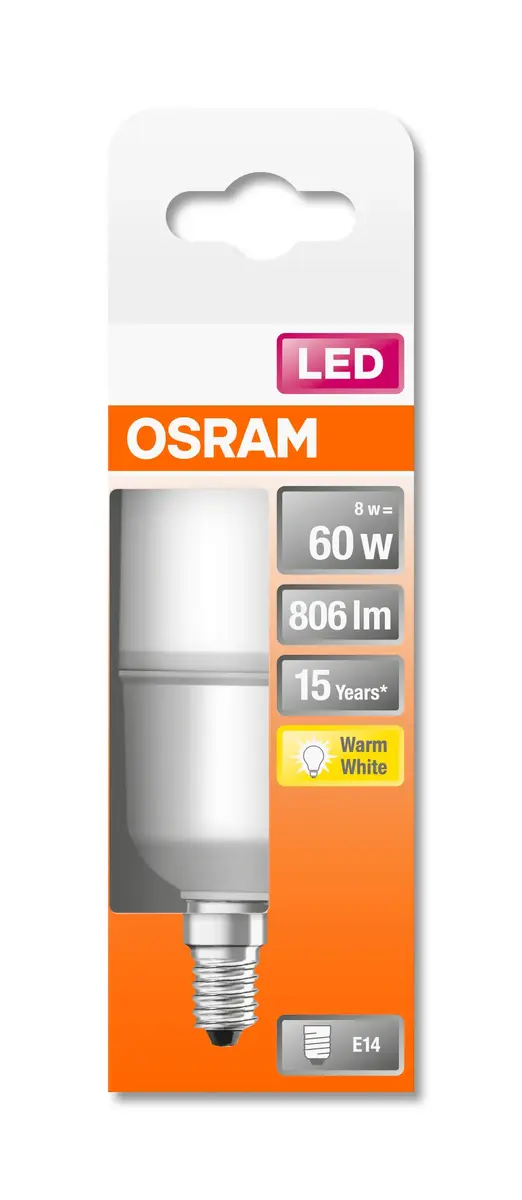 Светодиодная лампа Osram STAR 8 Вт E14 2700K Photo 3