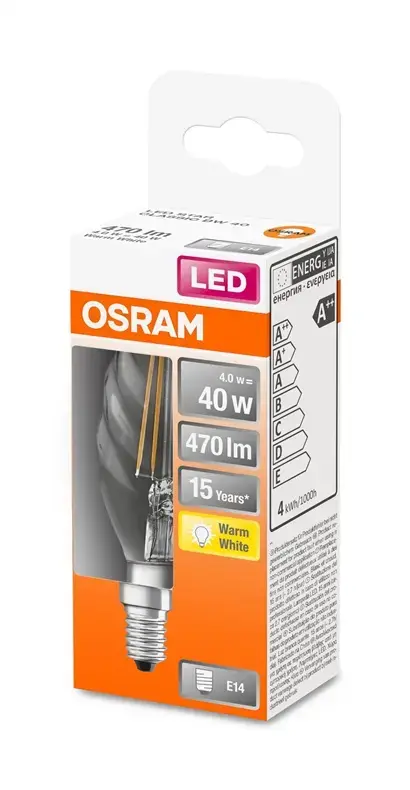 Osram LEDSCLBW40 LED kvēldiega spuldze 4W E14 Photo 2