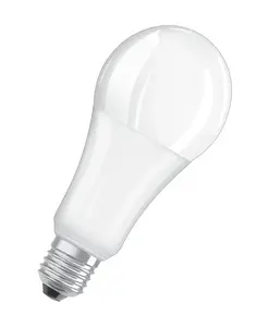 OSRAM LED Classic A150 aptumšojama LED spuldze, 21W, 2700K silti balta gaisma, E27 cokols, matēta
