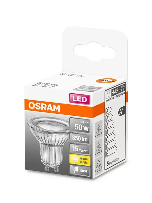 OSRAM PAR16 LED spuldze 4.3W 827 GU10 Photo 2