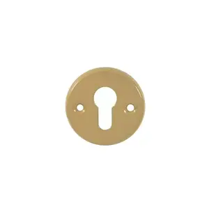 BARCZ Door Cylinder Key Plate, Yellowish, 100 mm