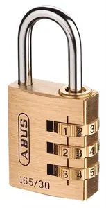 ABUS 165/30C Combination Padlock with 3-Digit Resettable Code