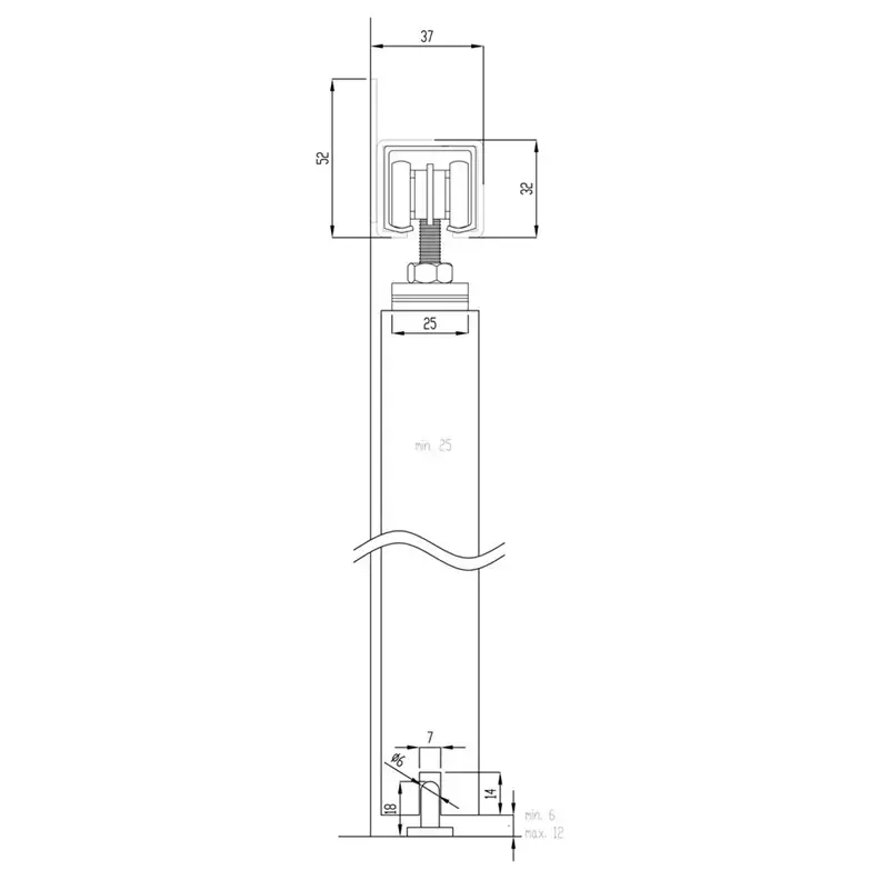 Комплект для раздвижных дверей HELAFORM 20506/K-075 Photo 3