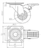 SISO 08.12.303-0 Furniture Caster with Brake Photo 3