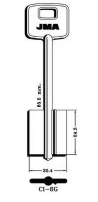 JMA CI-6G Blank Key Photo 2