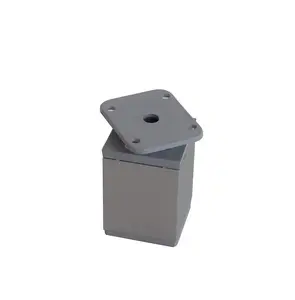 REJS Adjustable Furniture Leg 40x40x60-80 mm Grey
