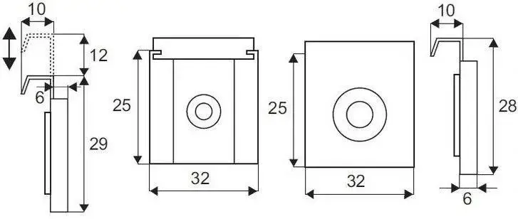 SISO 22.05.100 Mirror Holders - Set of 4 Photo 2
