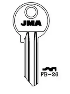 JMA FAA55L (FB-26) Blank Key for FAB Locks