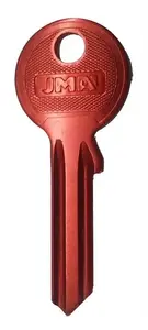 JMA U-15D Universal Aluminum Key Blank Red