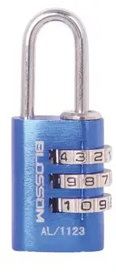BLOSSOM AL11 Aluminum Combination Padlock 20mm Blue