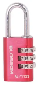 BLOSSOM AL11 20X3 Red Aluminum Combination Padlock