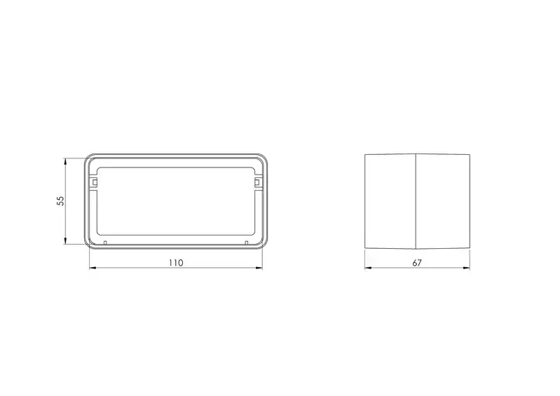 Плоский вентиляционный канал EUROPLAST KS 110x55 мм Photo 2