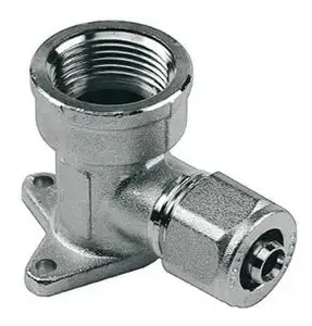 TDM Brass 1080 pie sienas stiprināms līkums 1/2 collas x 20 mm x 2 mm