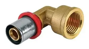 TDM Brass 1670 Press Elbow 18mm x 1/2 inch Female Thread