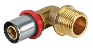 TDM Brass 1675 Press Elbow 18mm x 1/2 inch Female Thread
