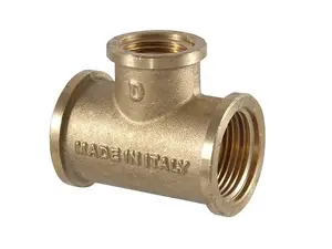 TDM Brass pārejas tējas veidgabals 1" x 1/2" x 1" ar iekšējo vītni