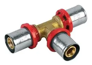 TDM Brass presēts T-veida savienojums 1645, 20 mm x 20 mm x 16 mm