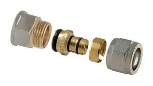 TDM Brass 1435E demontējams vītņots uzgalis 18 mm x 1/2 collas
