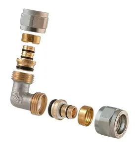 TDM Brass 1465E dubultais noņemamais līkums 18x18 mm
