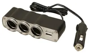 Citreum Car Cigarette Lighter Socket Multiplier with USB Port