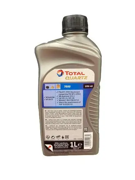 Total Quartz 7000 10W-40 Engine Oil 1L Photo 2