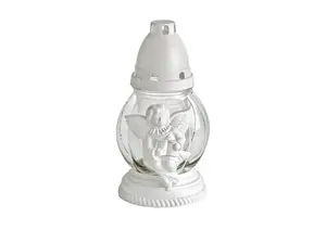 GERALDA Angeliukas Candle, 24-hour burn time, White