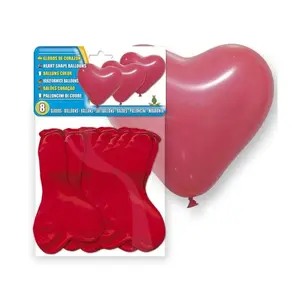 Globolandia Heart-Shaped Balloons, 8 Pieces