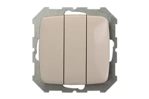 LIREGUS Triple Switch, Unframed, Sand