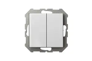 LIREGUS IJ5.10-003-01E/B 1+1 Gang Flush-Mounted Switch, White
